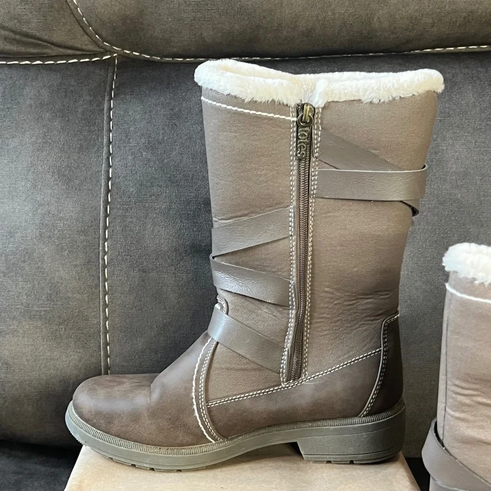Totes Diedre Brown Women's Size‎ 8 Faux Fur Lined Winter Boots EUC